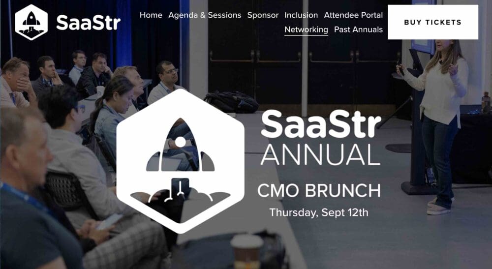 CMOs and VPs of Marketing: Join Epic SaaStr for its annual CMO Brunch on September 12th!!